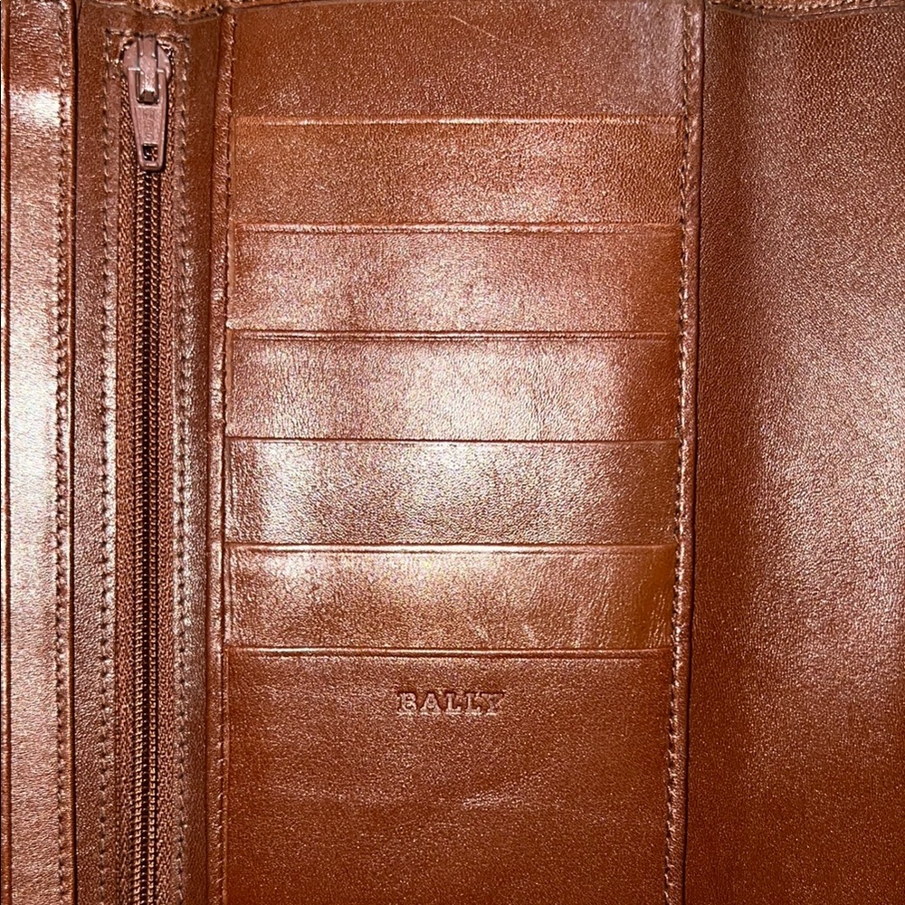 EUC Authentic Vintage Bally Dolce Brandy Calf Long Wallet - Picture 12 of 16
